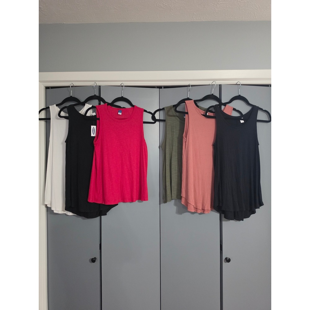 Old Navy Luxe Tank Top Women XS Multicolor Excellent Bundle of 6 Scoop Neck